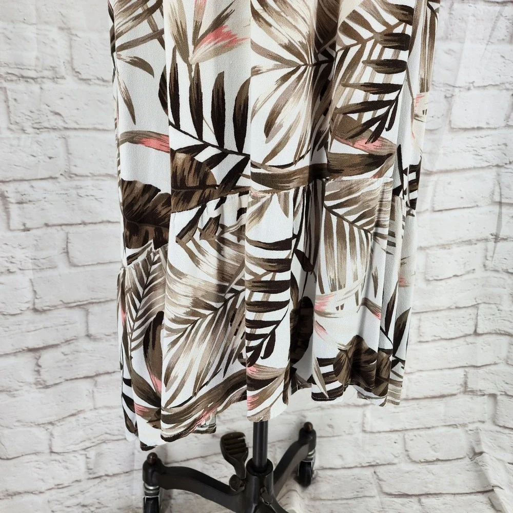 Old Navy Midi Dress Tropical Hawaiian Vacation Boho‎ Cruise High Low Floral XL